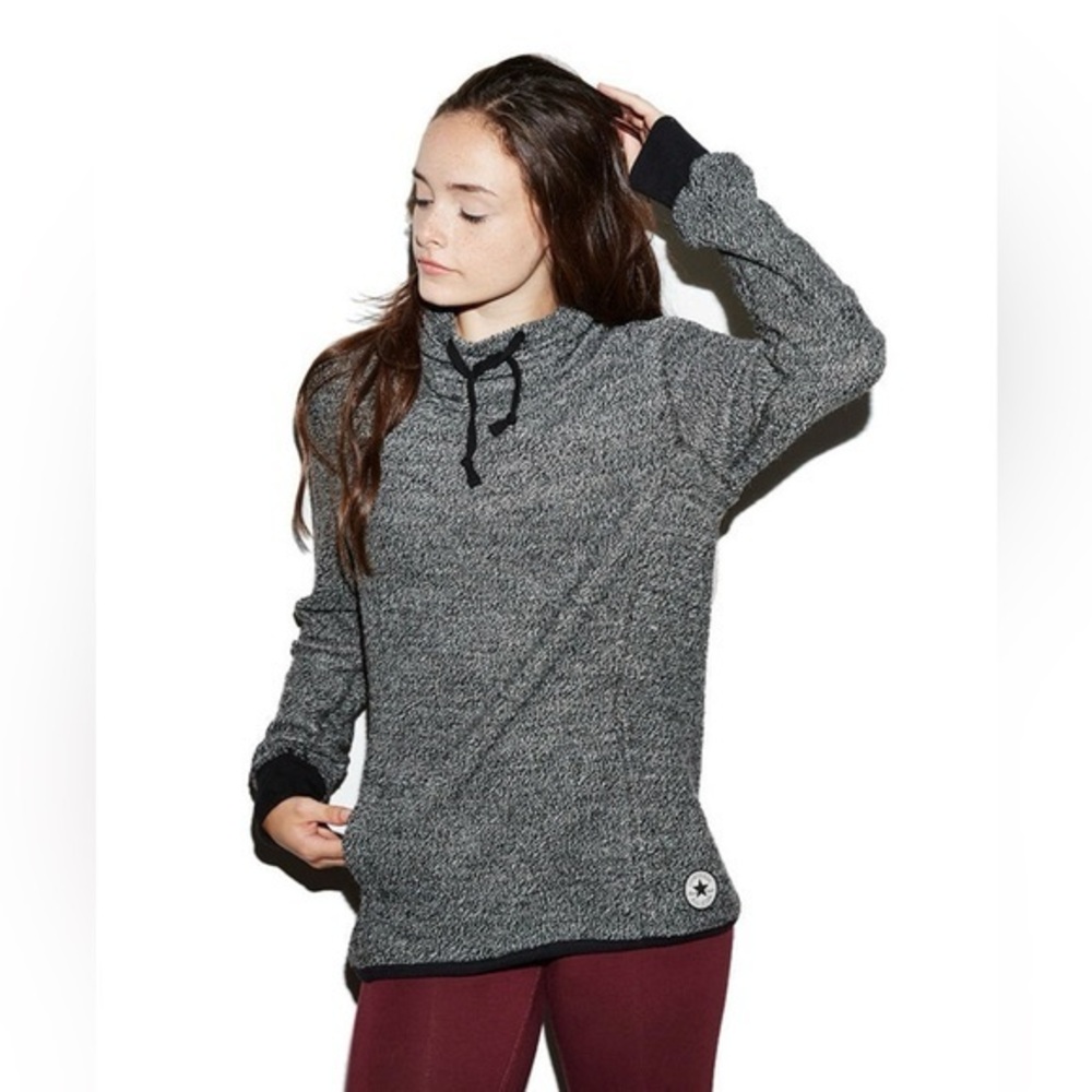 Converse Gray Wool Blend Knit Pullover Sweater w/ Star Patch Size M